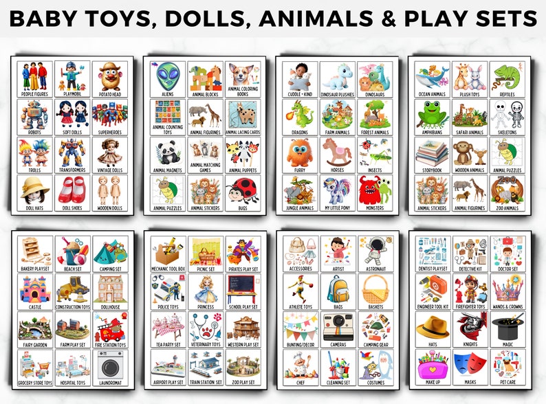 Toy Bin Labels, Toy Bin Labels Editable, Playroom Labels, Trofast