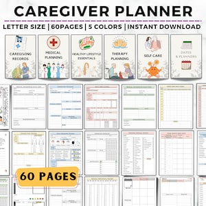 Caregiver Planner Printable, Home Health Care Form, Caregiver Daily Log, Caregiving Checklist, Elder Care Home Health Nurse, Senior Care log