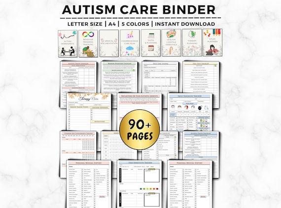 Autism Care Binder, Special Needs Planner, Therapy Journal (Digital Download)