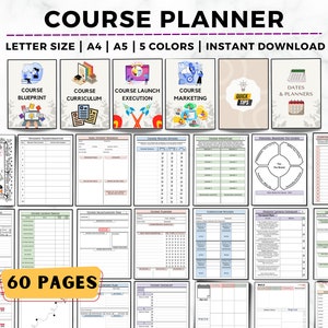 Course Planner, Course Creator Planner, Course Outline, Online Course Creator, Course Launch, Coaching Kit, Course Creation, Course Guide