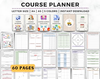 Course Planner, Course Creator Planner, Course Outline, Online Course Creator, Course Launch, Coaching Kit, Course Creation, Course Guide