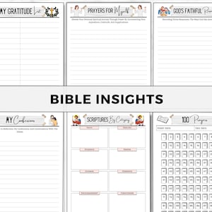 Prayer Journal, Bible Study, Gratitude, Sermon Notes (Digital Download) image 9