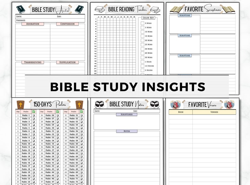 Prayer Journal, Bible Study, Gratitude, Sermon Notes (Digital Download) image 4
