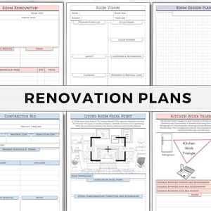 Home Renovation Planner, Home Improvement Planner For DIY Projects, Renovation Checklist, Renovation Budget, Interior Design, House Remodel image 5