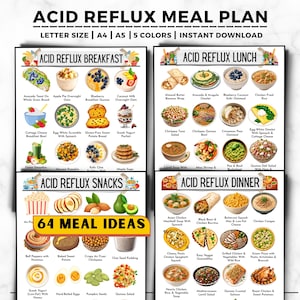 Saurer Reflux-Speiseplan, Saure Reflux-Lebensmittelliste, GERD-Diät, Acid Reflux-Diät, säurearme Lebensmittel, Gastritis, Sodbrennen, Saure Reflux-Lebensmittelgeschäftliste
