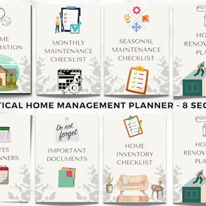 Home Maintenance Planner, Home Improvement Planner, Fillable Home Maintenance Binder, Home Maintenance Checklist, Renovation & Maintenance immagine 3