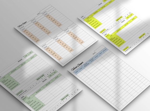 Printable Stemmer Sign Chart.pdf Editable Printable Vital Sign Sheet Medical Vital Sign Tracker