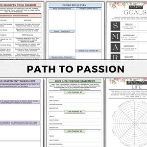 Find Your Passion Planner, Life Purpose Workbook, How To Find Your Passion and Purpose, Life Coaching, Self-Care Worksheet, Passion Journal image 8