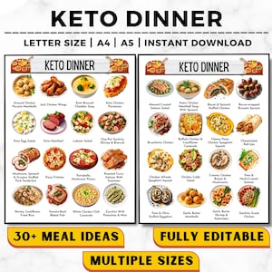 32 Keto Dinner Ideas: Low-Carb Meal Plan (Digital Download)