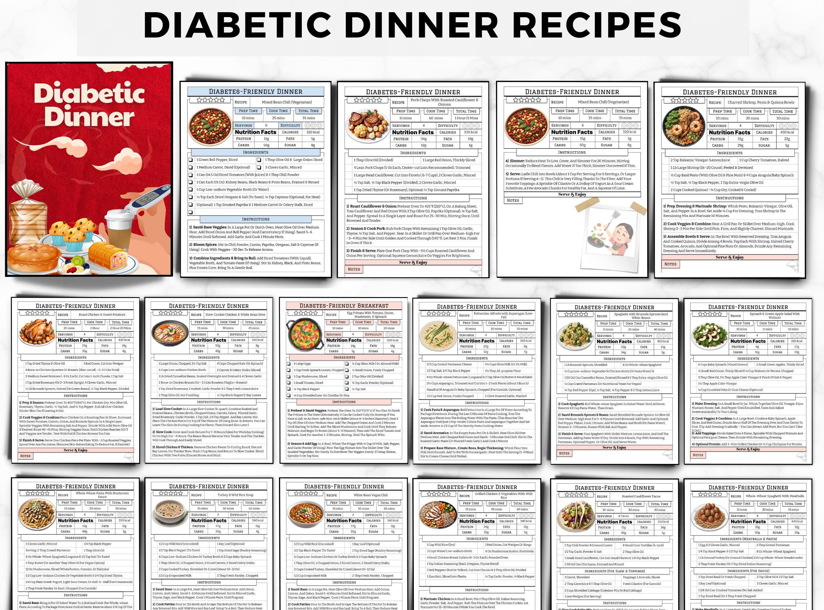 Curated visual reference: Fresh Look at Diabetic Recipes Diabetes Meal Plan Diabetes Cookbook Low Sugar