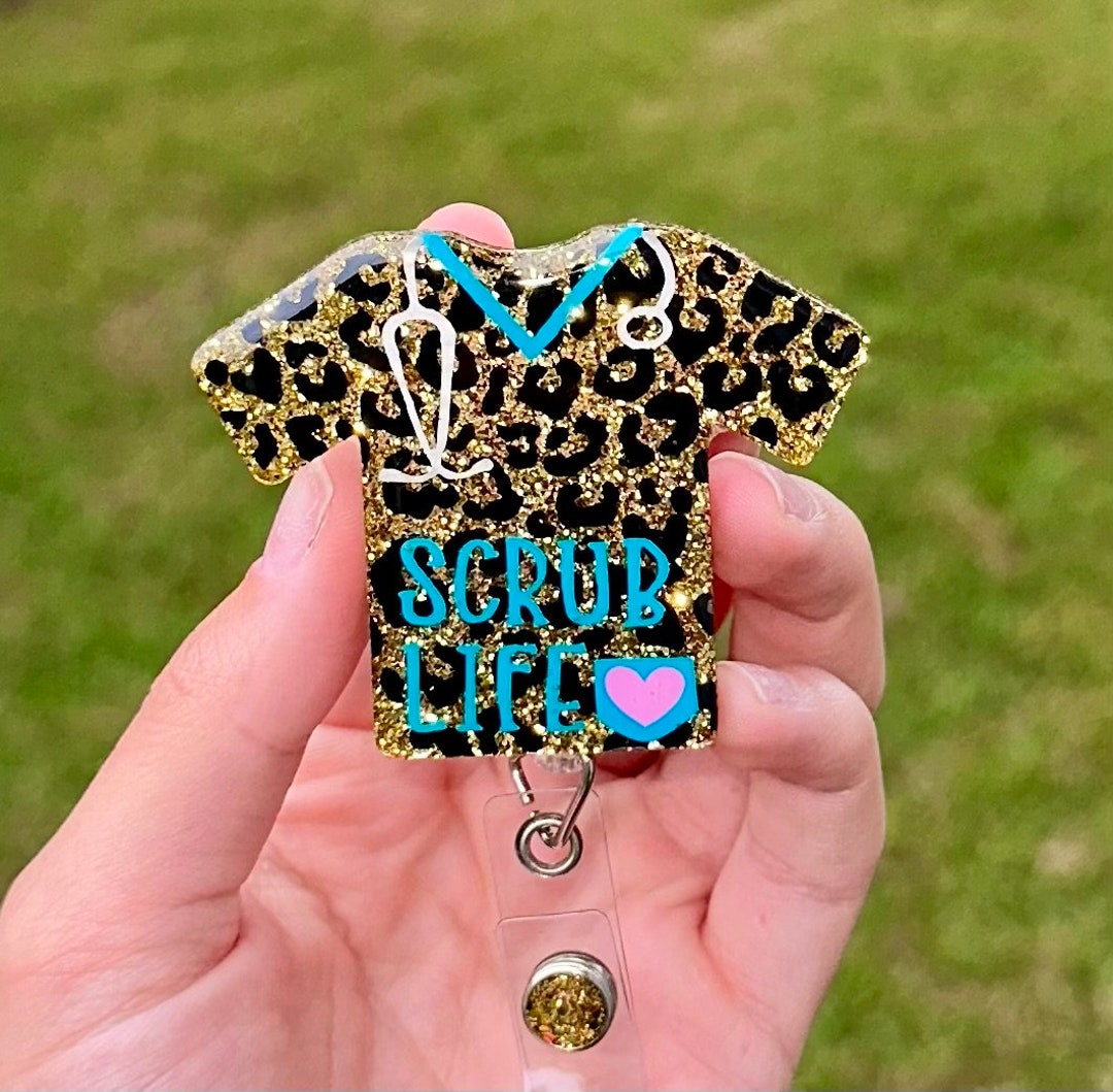 Scrub Life Retractable Badge Reel - Etsy