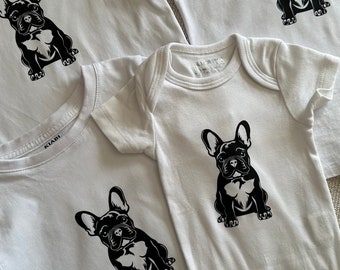 Bodysuit / baby t-shirt / mixed child boy girl / French bulldog / personalized