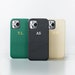 Personalised Pebble Genuine Leather iPhone case 13 Pro 13 Pro Max 13 Mini - 12 Pro 12 Pro Max -11 Black Beige Green Red Monogram Custom 