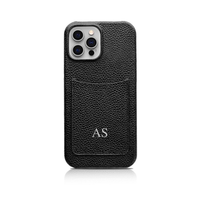 Personalised Genuine Leather Phone case with Card Holder Slot iPhone 13 Pro Max 13 Pro 13 Mini - 12 Pro 12 Pro Max 12 mini image 5