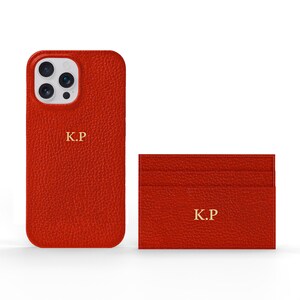 Personalisierte Geschenke Sets, personalisierte Geschenke für Sie, Monogramm iPhone Hülle und personalisierter Kartenhalter, personalisierte Weihnachtsgeschenke Benutzerdefinierte