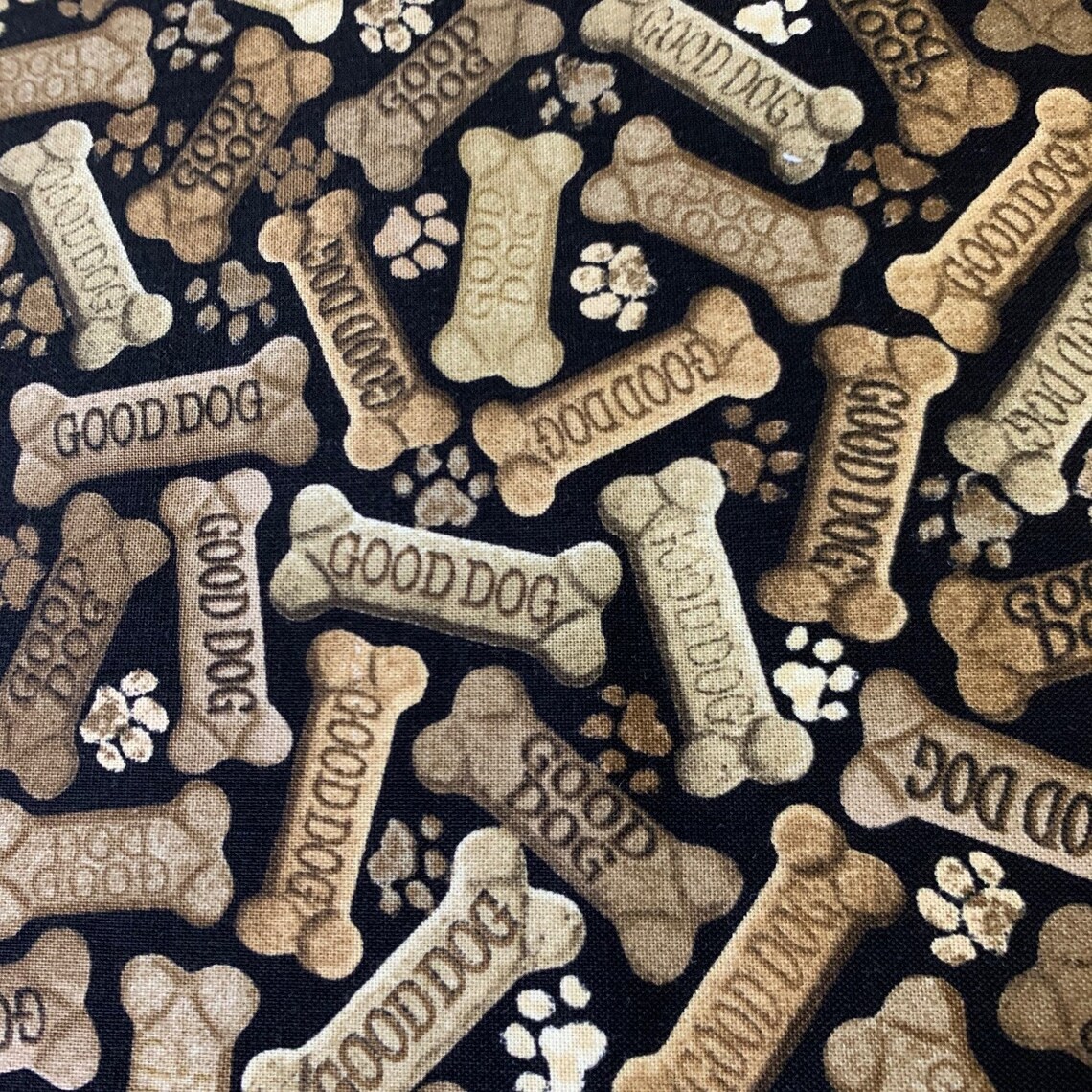 Dog Bones companion fabric to I Love My Dog Panel Etsy