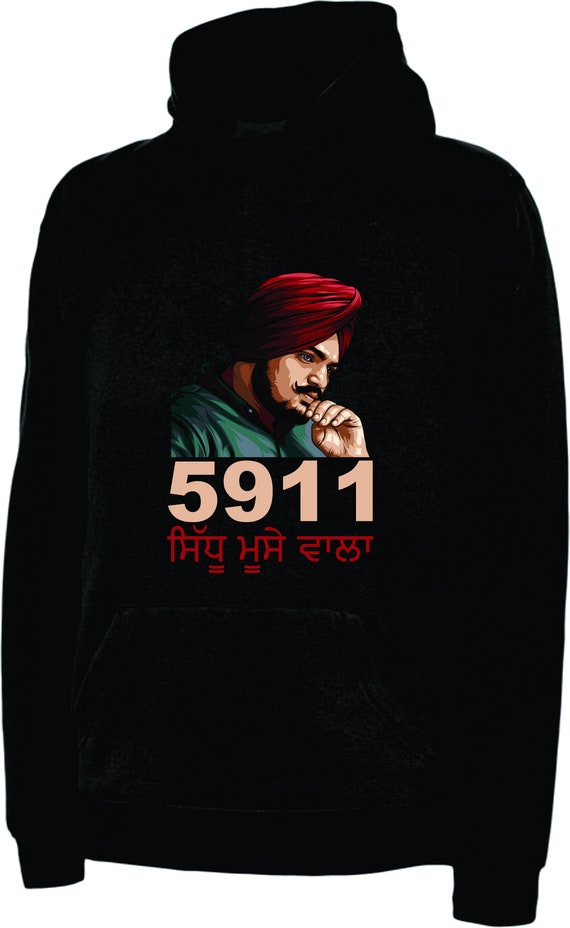 Sidhu Moose Wala 5911 Song Hoodie Legend Punjabi Indian Singer - Etsy UK