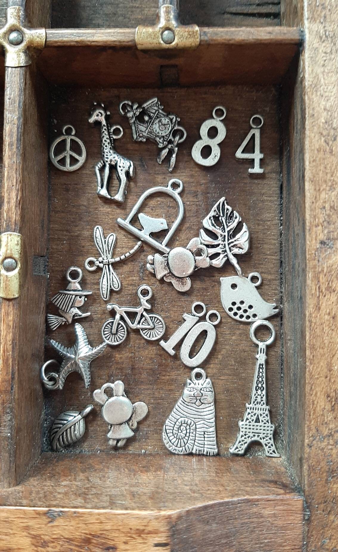 19 Pieces of Antique Silver Charms/Various charms/Selection of Etsy