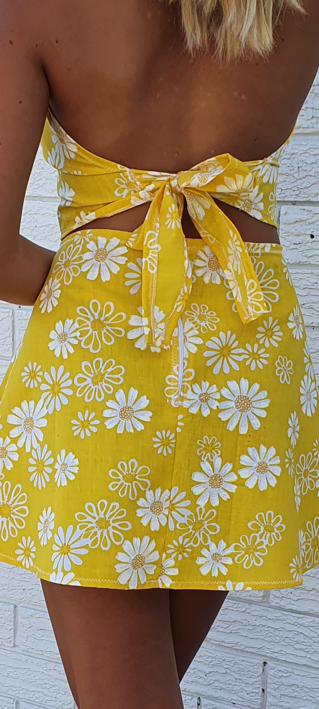 Vintage Halter Mini Sun Dress