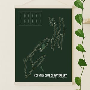 Minimalist Golf Course Map, Golf Course Art Prints, Custom Golf Course Map, Personalized Golf Gifts, Golf Gifts for Him, Unique Golf Map Art