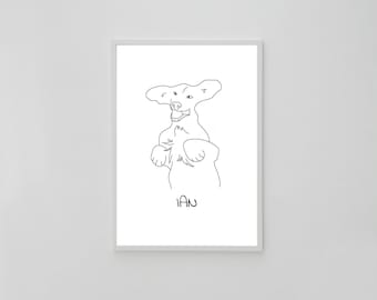 Custom Bad Portrait, Dog Pet Portrait, Custom Ugly Portrait, Dog Portrait, Funny Pet Portrait, Line Drawing, Pet Line Art, Pet Portrait Gift