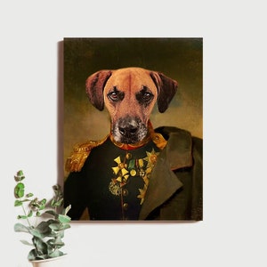 Custom Dog Pet Portrait, Gag Regal Pet Portrait, Funny Renaissance Pet Portraits, Personalized Royal Pet Portrait Gift, Canvas Portrait Gift