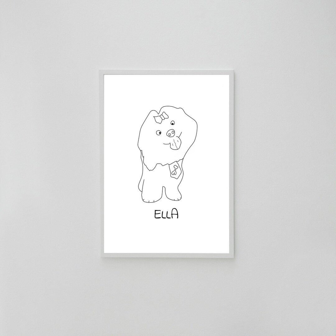 Custom Pet Drawing, Custom Line Art, Dog Portrait, Ugly Pet Portrait ...