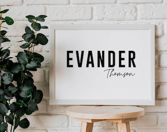 Custom Name Poster Gifts, Personalized Name Portrait, Baby Name Poster, Custom Baby Name Digital Print, Personalized Digital Print Poster