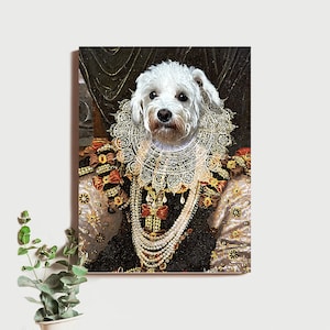 Custom Dog Portrait, Funny Renaissance Dog Portrait, Custom Pet Portrait for Dogs, Personalized Royal Dog Portrait, Regal Pet Portrait Gifts