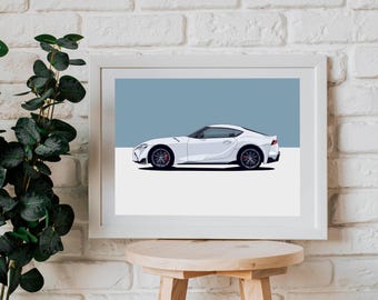 Custom Car Illustration Poster, Car Illustration Poster for Car Enthusiasts, Car Illustration Poster for Car Collectors, Custom Car Poster