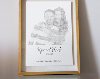 Song Lyrics Poster, Custom Song Lyrics Print, Personalized First Dance Poster, Wedding Song Poster, Customized First Dance Song Lyrics Print
