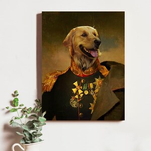 Digital Monarchy Pet Portrait, Canvas Regal Pet Portrait, Framed Regal Pet Portrait, Custom Renaissance Pet Portrait, Royalty Pet Portrait