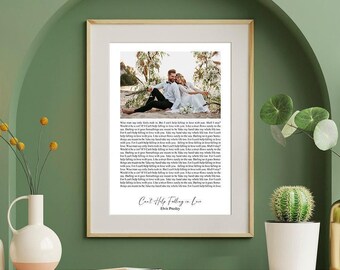 Wedding Song Poster, Personalized First Dance Poster, Customized First Dance Song Lyrics Print, Song Lyrics Poster, Custom Song Lyrics Print