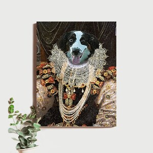 Renaissance Dog Portrait, Royal Dog Portrait, Custom Digital Print Dog Portrait, Royal Dog Portrait Gifts, Personalized Royal Dog Portrait