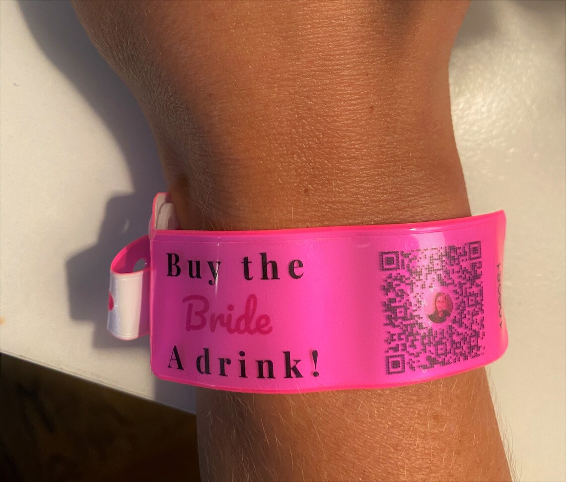 Venmo QR Code WRISTBANDS / Cash App Qr Code For Bachelorette Etsy