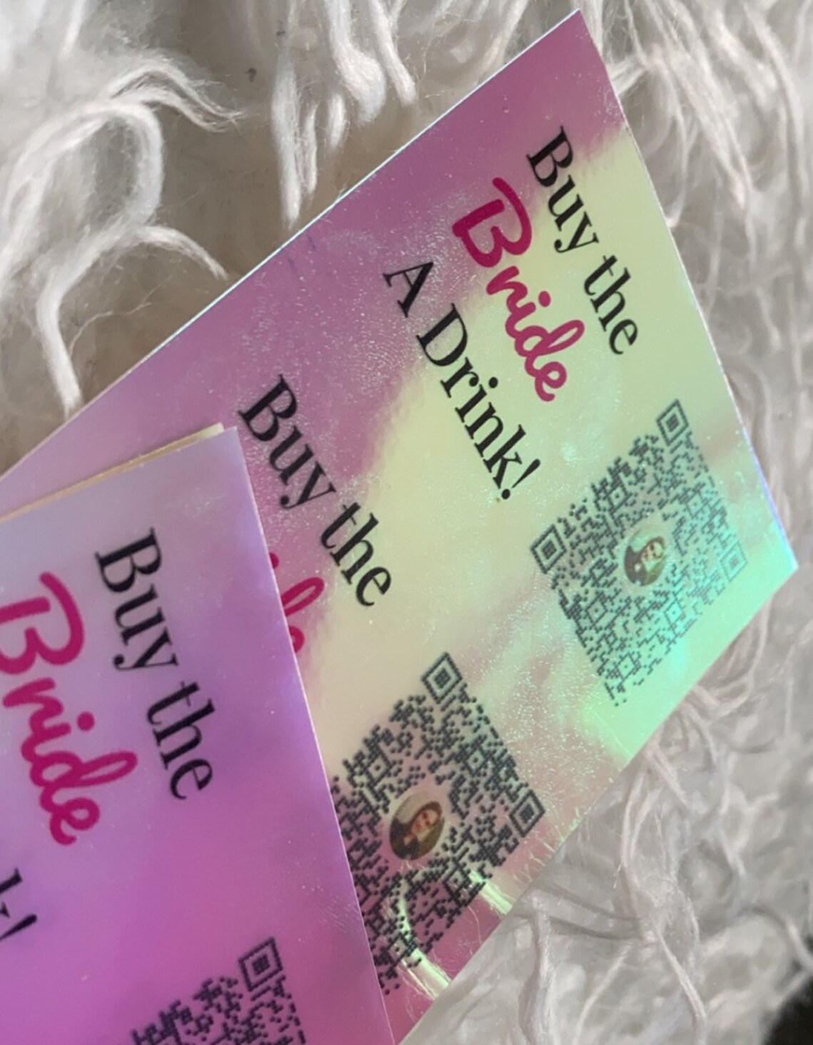 NEW Iridescent Color Venmo Qr Code Stickers / Cash App QR