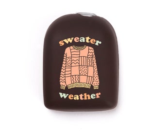 Omnipod Cover - Print - Sweater Weather - Choco