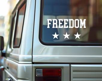 Freedom Bumper Sticker: ORACAL 651 Vinyl Car Decal