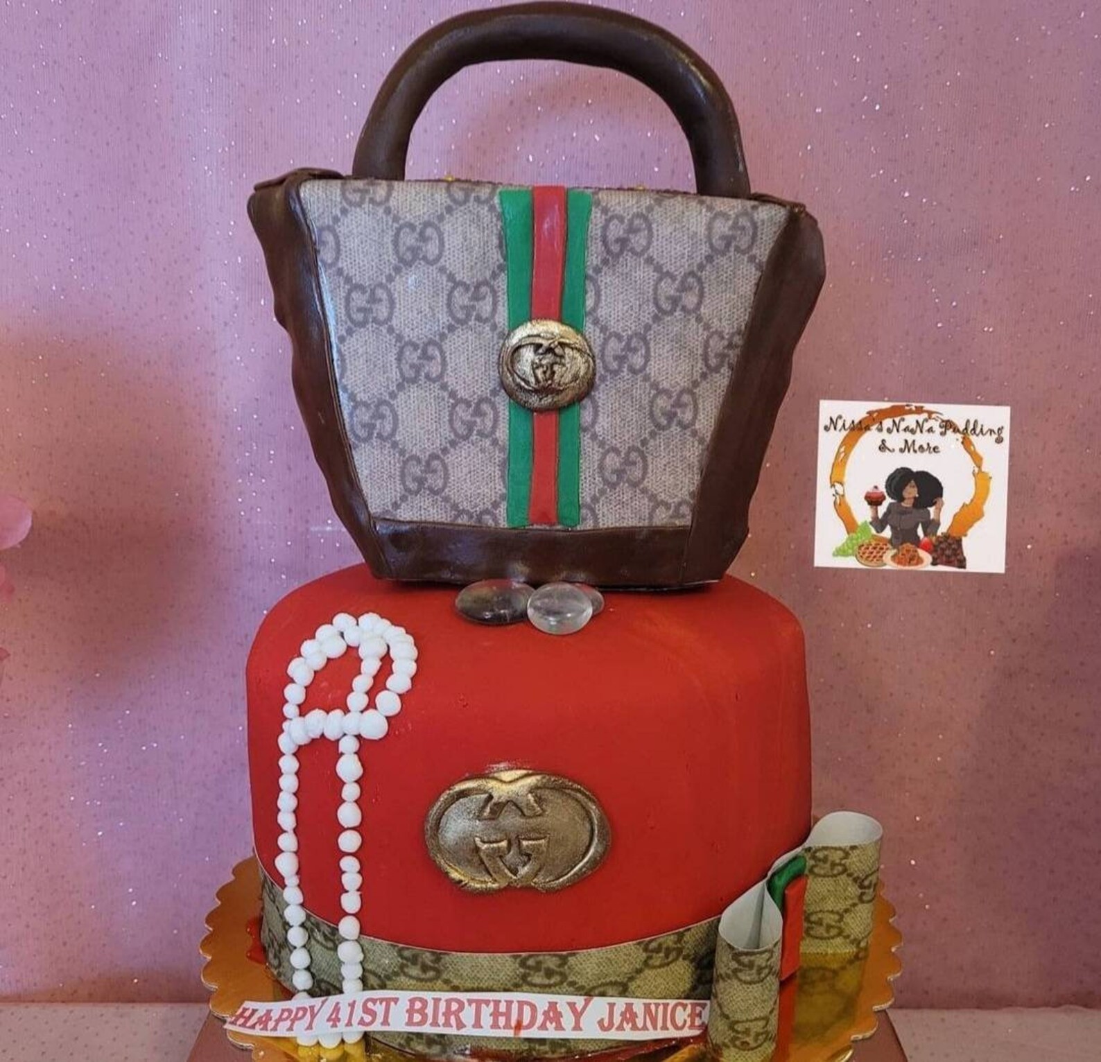 Designer Purse Cake Topper Pieza central Fiesta Mesa de Etsy
