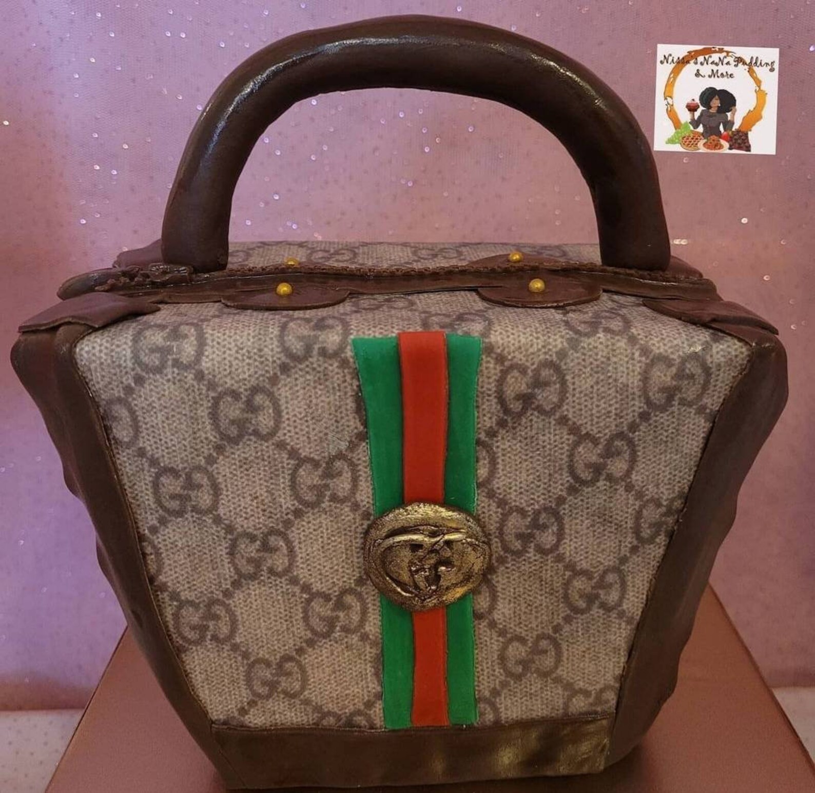 Designer Purse Cake Topper Pieza central Fiesta Mesa de Etsy