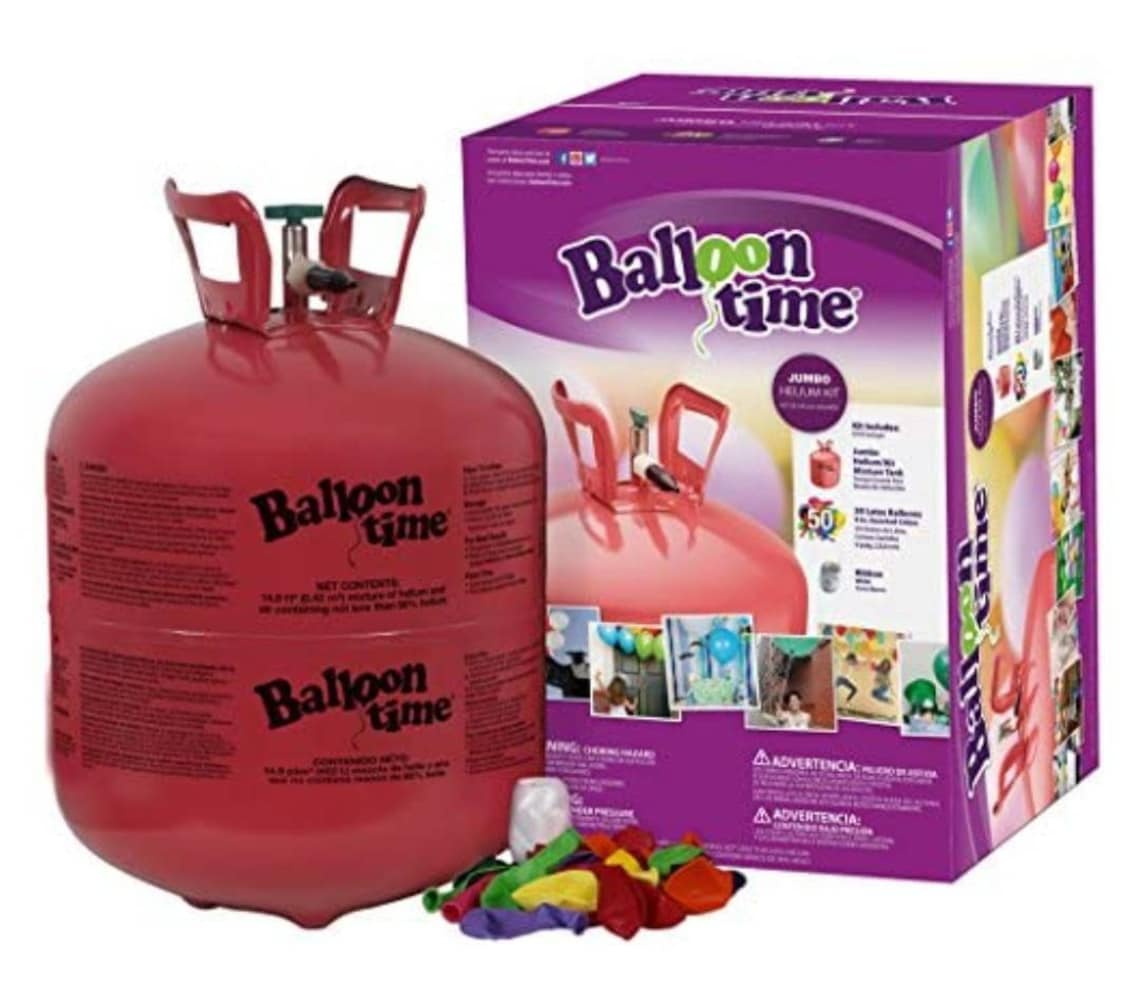 Disposable Helium Tank 14.9 cu.ft 50 Balloons and Ribbon Etsy