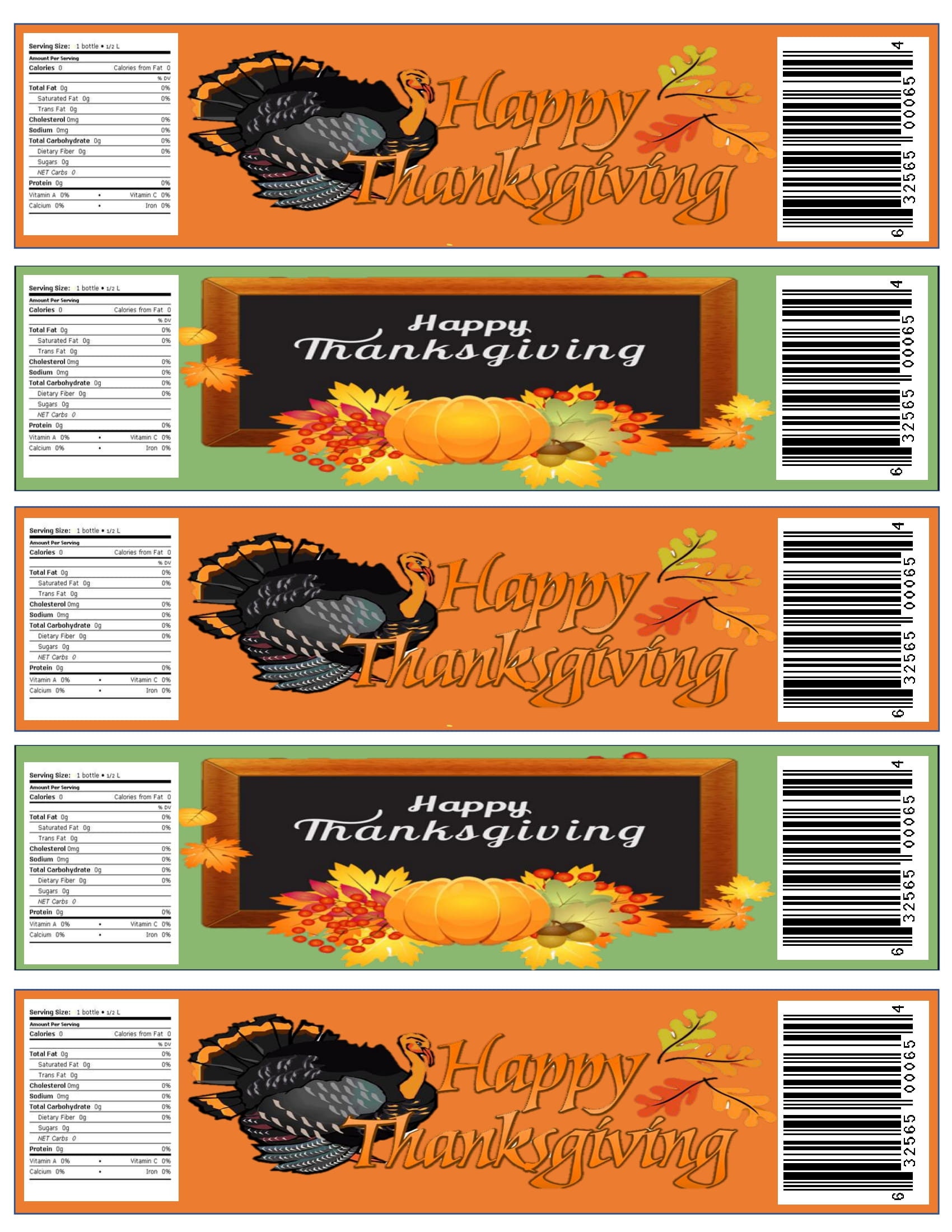 Thanksgiving Party Water Bottle Sticker Labels Set of 20 Give Thanks Thanksgiving Party Water Bottle Sticker Labels Set of 20 Give Thanks