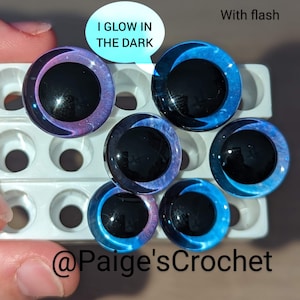 5 Pairs 9mm DARK BLUE (NEON BLUE) Plastic eyes, Safety eyes