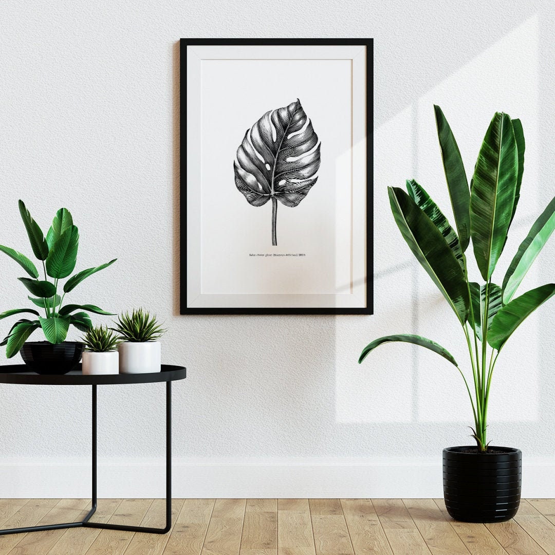 Printed Poster Leaves/ Original poster/ Poster Leaves/ Wall Etsy