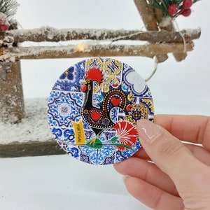 Portugal Rooster Magnet / Ceramic Magnet / Souvenir From Portugal / Portugal Save The Date / Portugal Gifts / Travel Gift / Funny Gift