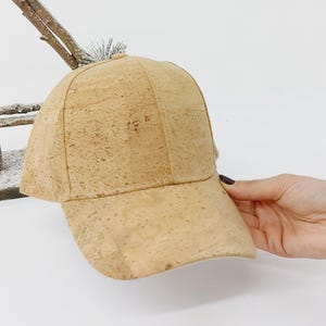 Adjustable Natural Cork Cap/ Baseball Cap / Cork Hat / Hat Baseball / Vegan Hat / Trucker Hat / Womens Baseball Cap / Mens Hat / Father Gift