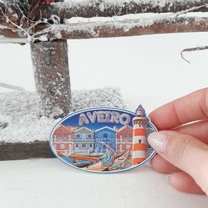 Ceramic Aveiro Magnet / Ceramic Magnet / Aveiro Magnet / Souvenir From Portugal / Portugal Save The Date / Portugal Gifts / Gift For Mom