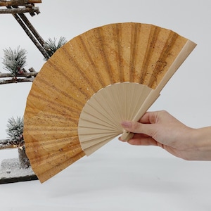 Cork Hand Fan / Cork Hand Folding Fan / Handheld Fan / Vegan Fan / Cork Fan / Cork Acessories / Wedding Fan / Gift For Her / Gift For Mom