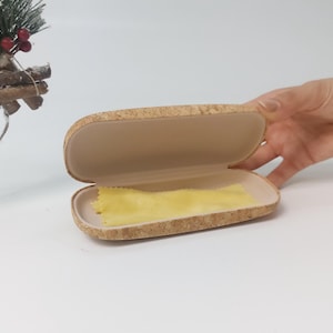 Estuche de corcho para gafas / Funda para gafas / Estuche para gafas / Estuche vegano / Accesorios de corcho / Estuche para gafas de lectura / Estuche de corcho / Regalo para mamá
