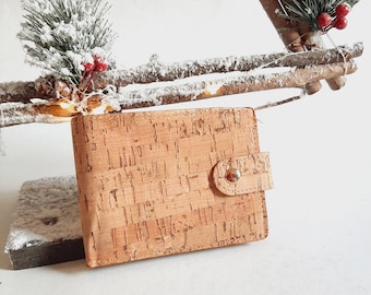 Cork Wallet For Men / Vegan Wallet / Cork Bag / Mens Eco-Friendly Wallet / Cork Card Holder / Cork Wallet / Father Gift / Gift For Him